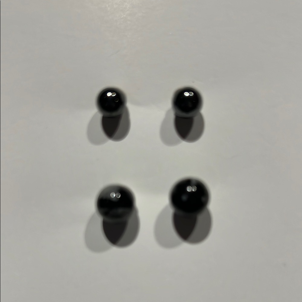 Black Stud Earrings Set
